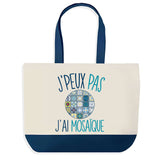Sac de shopping bleu J'peux pas Mosaïque