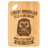 Planche bambou gravée personnalisée femme idée cadeau Fête des Mères apéro 30×20 prénom cuisine plateau fromage anniversaire noel maman mamie