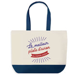 Sac de shopping bleu Pilote d’Avion Meilleur du Monde