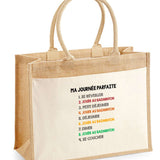 Sac Fête des Mères Fete des Pères Papi Mamie Famille Cadeau anniversaire Noël Travail Boulot Métier Retraite Collègue Femme Homme Cabas
