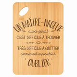 Planche bambou gravée personnalisée homme idée cadeau Fête des Pères apéro 30×20 prénom cuisine plateau fromage anniversaire noel papa papi 