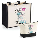 Cabas homme ou femme sac plage ou shopping tote bag pochette trousse Idée cadeau original pour anniversaire Noël travail départ retraite collègue famille fete des mères fetes des pères papa maman mamie papi