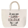 Sac Fête des Mères Mamie Famille Idée Cadeau anniversaire Noël Travail Boulot Métier Départ Retraite Collègue Femme cabas shopping plage