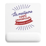 Tapis de souris ergonomique avec repose-poignet, accessoire bureau pour femme et homme, fête des pères, cadeau pas cher, idée cadeau fête des mères, secret santa, départ à la retraite, télétravail et gaming