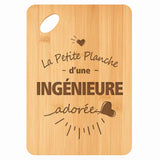 Planche bambou gravée personnalisée femme idée cadeau Fête des Mères apéro 30×20 prénom cuisine plateau fromage anniversaire noel maman mamie