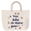 Sac Fête des Mères Mamie Famille Idée Cadeau anniversaire Noël Travail Boulot Métier Départ Retraite Collègue Femme cabas shopping plage