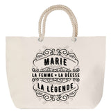 Sac Fête des Mères Mamie Famille Idée Cadeau anniversaire Noël Travail Boulot Métier Départ Retraite Collègue Femme cabas shopping plage