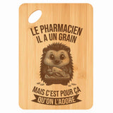 Planche bambou gravée personnalisée homme idée cadeau Fête des Pères apéro 30×20 prénom cuisine plateau fromage anniversaire noel papa papi 