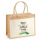 Sac Fête des Mères Mamie MAman Soeur Femme Famille Idée Cadeau anniversaire Noël Travail Boulot Métier Départ Retraite Collègue Femme cabas shopping plage