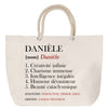 Sac Fête des Mères Mamie Famille Idée Cadeau anniversaire Noël Travail Boulot Métier Départ Retraite Collègue Femme cabas shopping plage