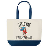 Sac de shopping bleu J'peux pas Breakdance
