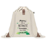 Sac à dos avec pochette Merci Retraité Inoubliable Homme