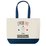 Sac de shopping bleu J'peux pas Gendarme