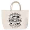Sac Fête des Mères Mamie Famille Idée Cadeau anniversaire Noël Travail Boulot Métier Départ Retraite Collègue Femme cabas shopping plage