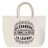 Sac Fête des Mères Mamie Famille Idée Cadeau anniversaire Noël Travail Boulot Métier Départ Retraite Collègue Femme cabas shopping plage
