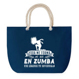 Sac de plage Bleu anse corde Zumba Légende Humour Geek