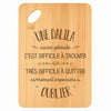 Planche bambou gravée personnalisée femme idée cadeau Fête des Mères apéro 30×20 prénom cuisine plateau fromage anniversaire noel maman mamie