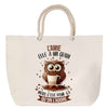 Sac Fête des Mères Mamie Famille Idée Cadeau anniversaire Noël Travail Boulot Métier Départ Retraite Collègue Femme cabas shopping plage