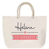 Sac Fête des Mères Mamie Famille Idée Cadeau anniversaire Noël Travail Boulot Métier Départ Retraite Collègue Femme cabas shopping plage