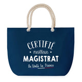 Sac de plage Bleu anse corde Certifié meilleur Magistrat