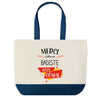 Sac de shopping bleu Merci Badiste Génial