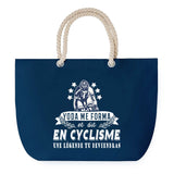 Sac de plage Bleu anse corde Cyclisme Légende Humour Geek