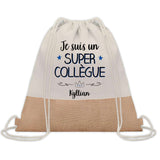 Sac Fête des Pères Papi Papa Cadeau anniversaire Noël Travail Boulot Métier Départ Retraite Collègue Homme cabas shopping plage