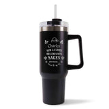 Mug isotherme Charles Liste des enfants sages Noir