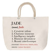 Sac Fête des Mères Mamie Famille Idée Cadeau anniversaire Noël Travail Boulot Métier Départ Retraite Collègue Femme cabas shopping plage
