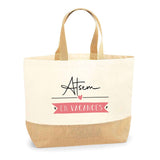 Sac Jute Fête des Mères Fêtes des Pères Mamie Papi Famille Idée Cadeau anniversaire Noël Travail Boulot Métier Départ Retraite Collègue Femme Homme