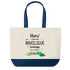 Sac de shopping bleu Merci Radiologue Inoubliable Femme