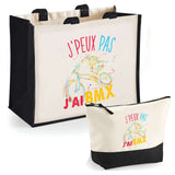 Cabas homme ou femme sac plage ou shopping tote bag pochette trousse Idée cadeau original pour anniversaire Noël travail départ retraite collègue famille fete des mères fetes des pères papa maman mamie papi