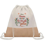 Sac Fête des Mères Mamie Famille Idée Cadeau anniversaire Noël Travail Boulot Métier Départ Retraite Collègue Femme cabas shopping plage