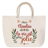 Sac Fête des Mères Mamie Famille Idée Cadeau anniversaire Noël Travail Boulot Métier Départ Retraite Collègue Femme cabas shopping plage