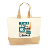 Sac Jute Fête des Mères Fêtes des Pères Mamie Papi Famille Idée Cadeau anniversaire Noël Travail Boulot Métier Départ Retraite Collègue Femme Homme