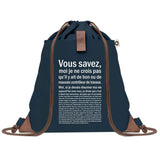 sac a dos homme bleu coton recycle avec pochette idee cadeau utile pour collegue papa ou ami cadeau homme noel anniversaire secret santa ou depart a la retraite sac durable pratique et robuste design sobre et elegant