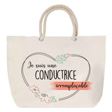 Sac Fête des Mères Mamie Famille Idée Cadeau anniversaire Noël Travail Boulot Métier Départ Retraite Collègue Femme cabas shopping plage
