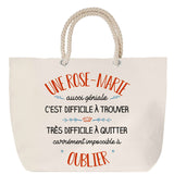 Sac Fête des Mères Mamie Famille Idée Cadeau anniversaire Noël Travail Boulot Métier Départ Retraite Collègue Femme cabas shopping plage