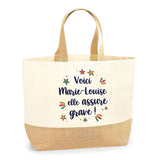 Sac Jute Fête des Mères Fêtes des Pères Mamie Papi Famille Idée Cadeau anniversaire Noël Travail Boulot Métier Départ Retraite Collègue Femme Homme