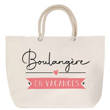 Sac Fête des Mères Mamie Famille Idée Cadeau anniversaire Noël Travail Boulot Métier Départ Retraite Collègue Femme cabas shopping plage