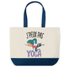 Sac de shopping bleu J'peux pas Yoga