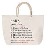 Sac Fête des Mères Mamie Famille Idée Cadeau anniversaire Noël Travail Boulot Métier Départ Retraite Collègue Femme cabas shopping plage