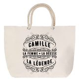 Sac Fête des Mères Mamie Famille Idée Cadeau anniversaire Noël Travail Boulot Métier Départ Retraite Collègue Femme cabas shopping plage