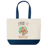 Sac de shopping bleu J'peux pas Blonde