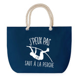 Sac de plage Bleu anse corde J'peux Pas Saut à la Perche