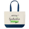 Sac de shopping bleu Meilleur Snowboardeur de tous les temps