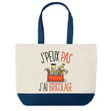 Sac de shopping bleu J'peux pas Bricolage