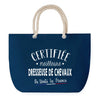 Sac de plage Bleu anse corde Certifiée meilleure Dresseuse de Chevaux