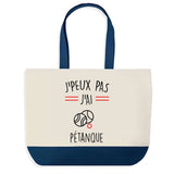 Sac de shopping bleu J'peux pas Petanque