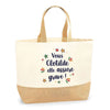 Sac Jute Fête des Mères Fêtes des Pères Mamie Papi Famille Idée Cadeau anniversaire Noël Travail Boulot Métier Départ Retraite Collègue Femme Homme